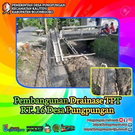 PUNGPUNGAN: PEMBANGUNAN DRAINASE  TPT RT.016 RW.003 